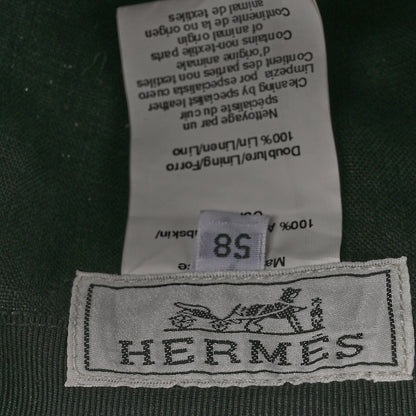 Hermes Lambskin Perforated Cap 58 Black 7 of 10