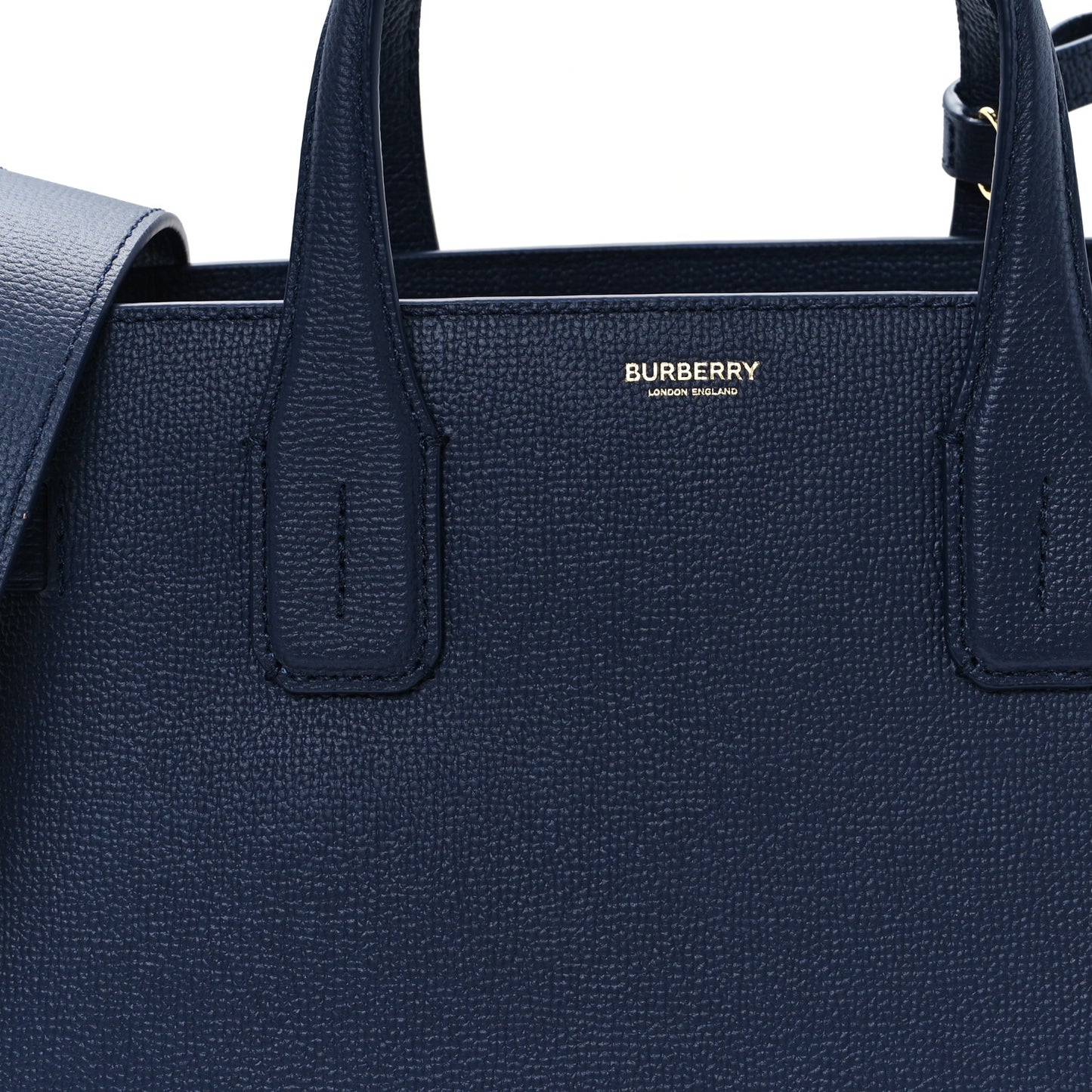 Derby Calfskin Vintage Check Medium Banner Tote Regency Blue