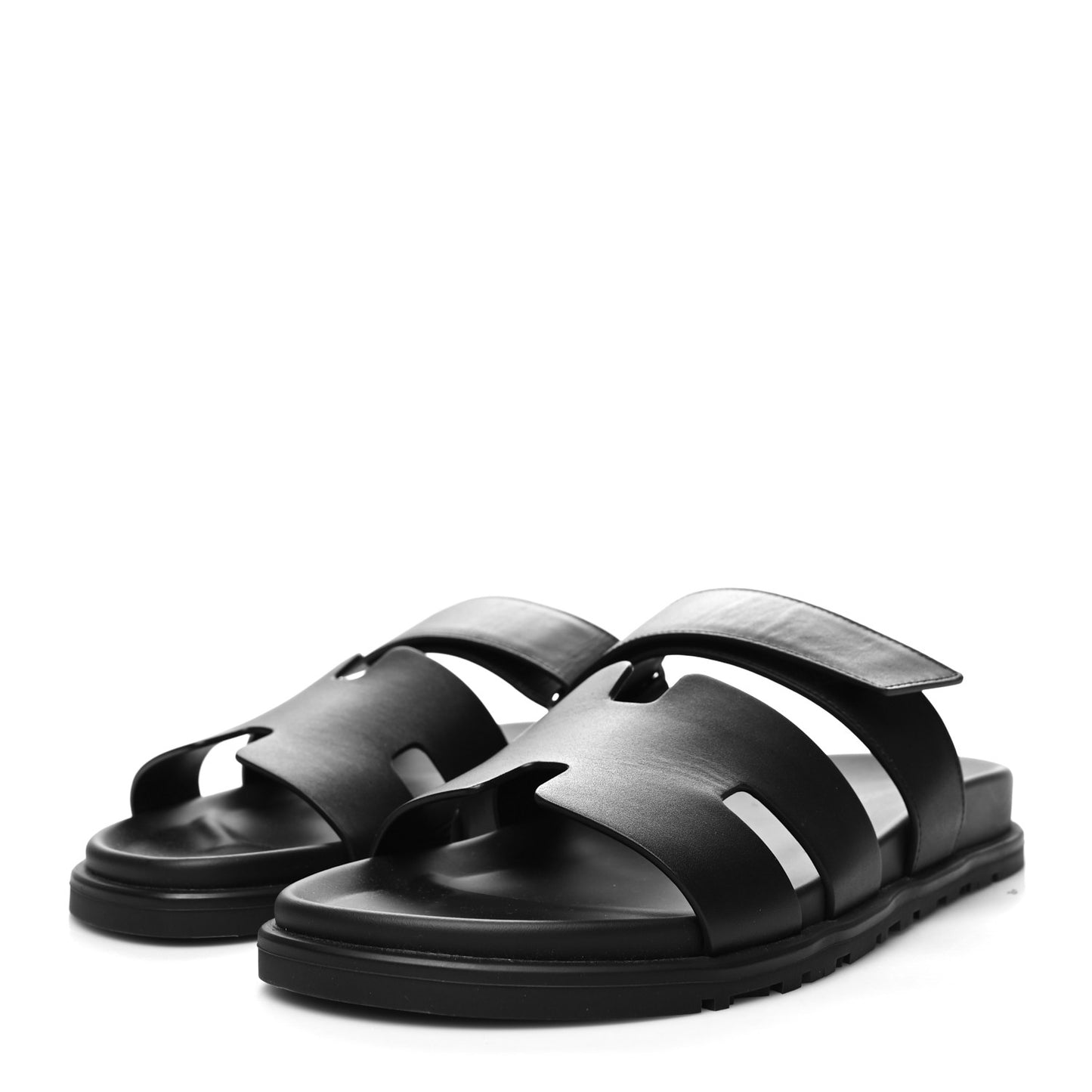 Calfskin Mens Chypre Sandals 41.5 Black