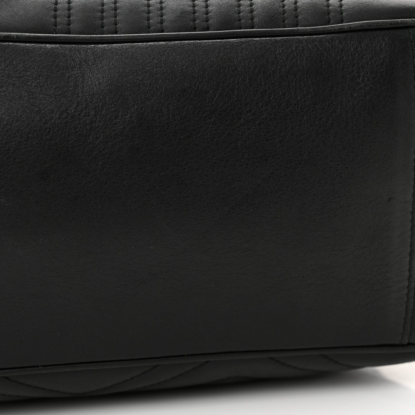 Calfskin Matelasse Maxi GG Marmont Top Handle Shoulder Bag Black Black