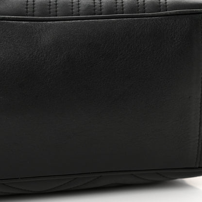 Gucci Calfskin Matelasse Maxi GG Marmont Top Handle Shoulder Bag Black Black 16 of 18