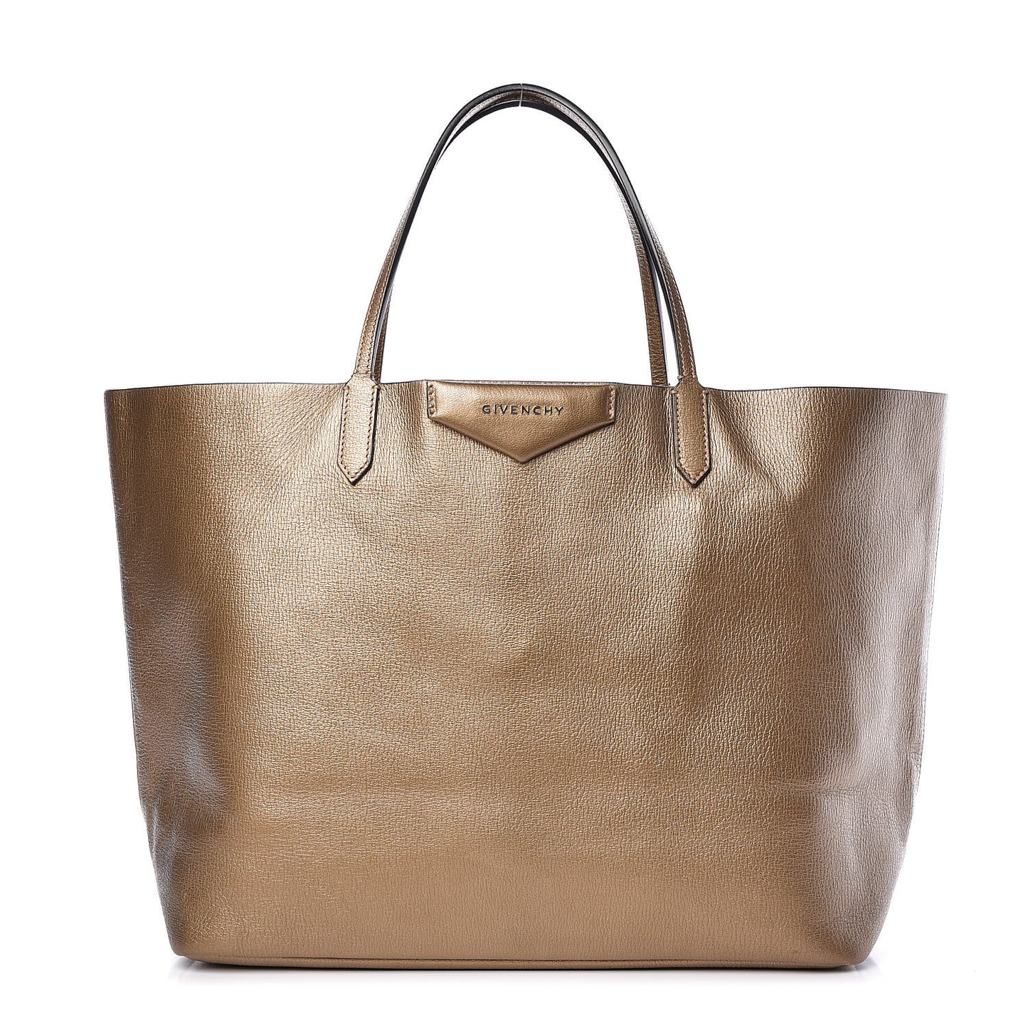 Metallic Goatskin Large Antigona Tote Gold