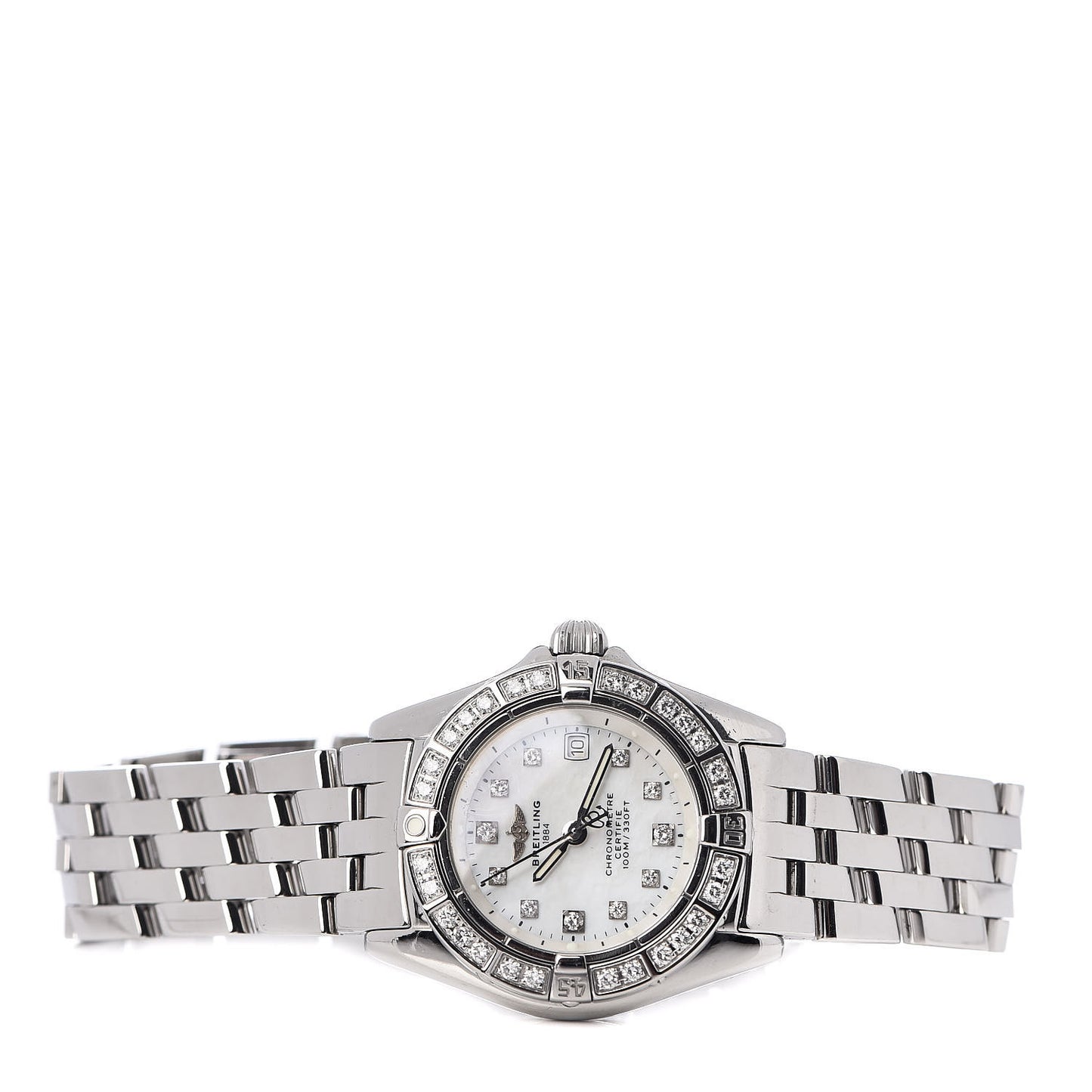 Stainless Steel Diamond Mother of Pearl 29mm Callistino Acie Quartz Watch A72345