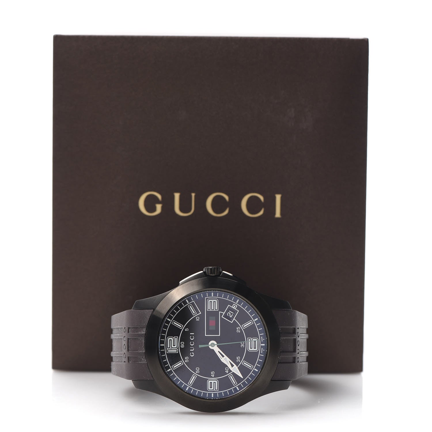 Gucci PVD Stainless Steel Rubber 44mm G-Timeless Quartz Watch Black 5 of 5