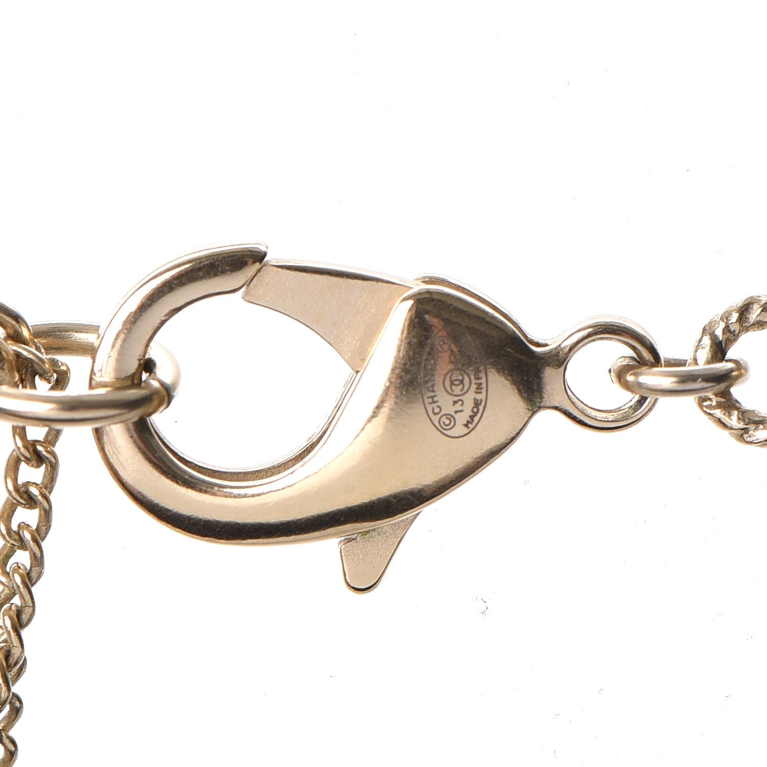 Chanel Graduated Pearl Crystal Twisted CC Long Necklace Gold 5 of 6