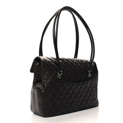Chanel Calfskin Quilted Large Cambon Flap Brown Beige 3 of 12