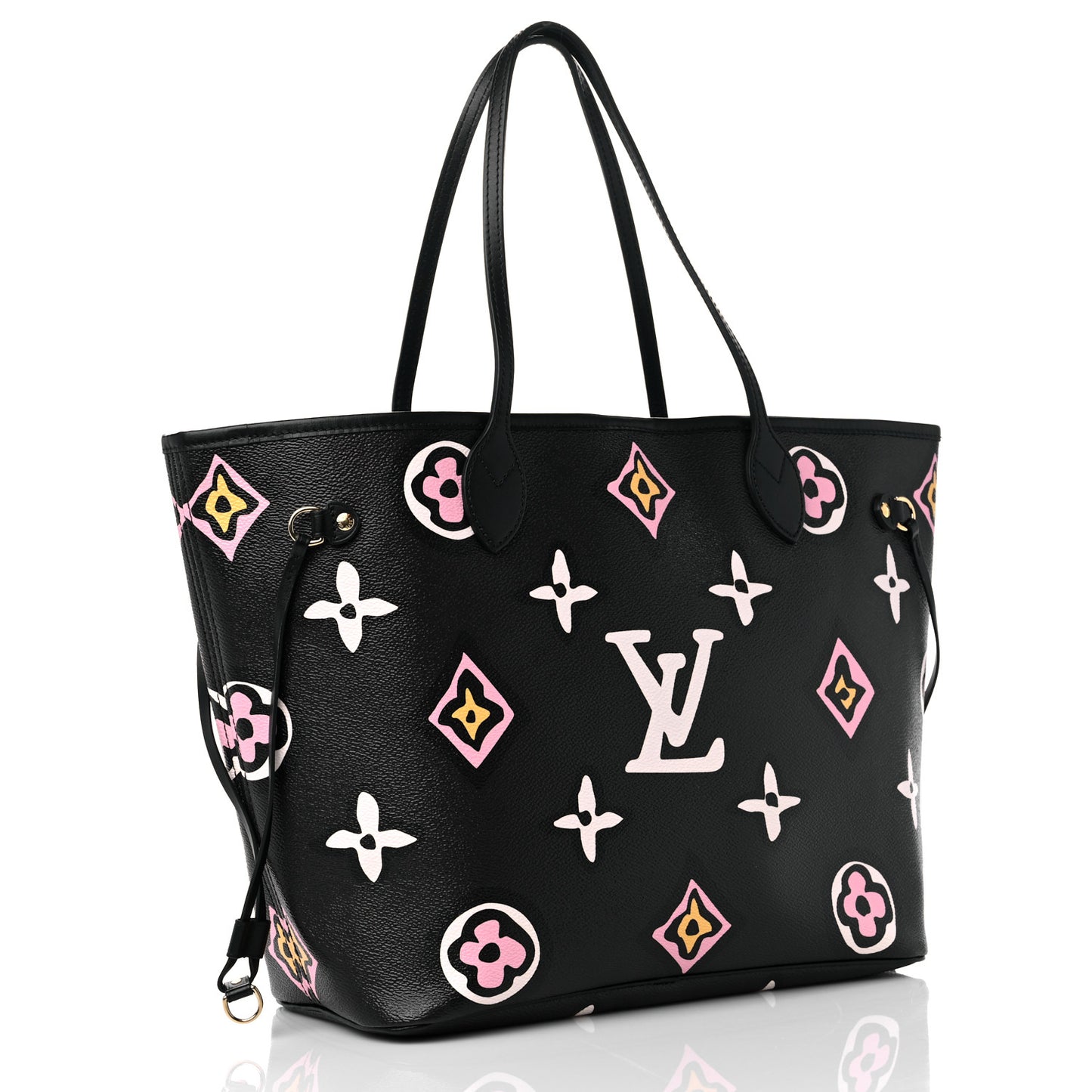 Monogram Giant Wild At Heart Neverfull MM Black