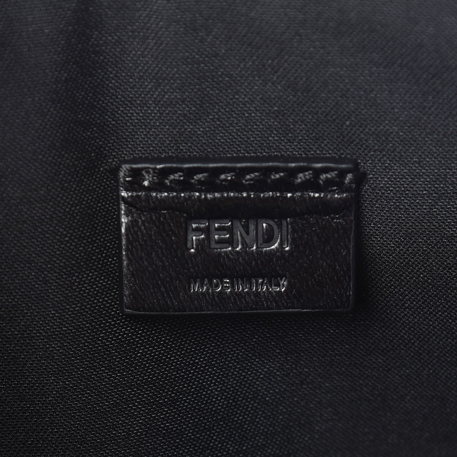 Fendi Vitello FF 1974 Embossed Pouch Maya Black 6 of 7