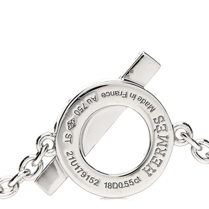 Hermes 18K White Gold Diamond Finesse Bracelet ST 3 of 4