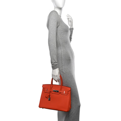 Hermes Togo Birkin 30 Feu 2 of 13