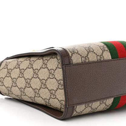 Gucci GG Supreme Monogram Small Ophidia Tote Bag Brown 9 of 10