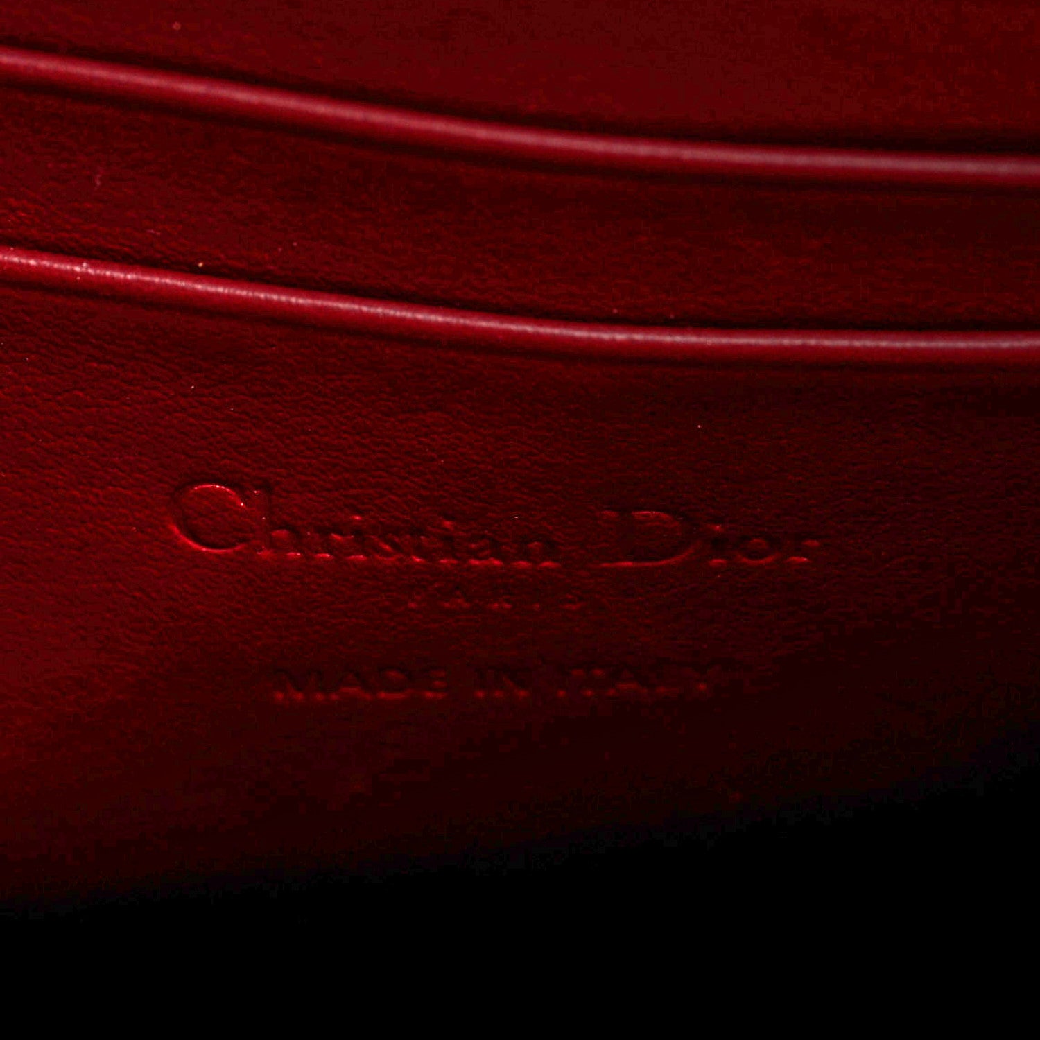 Christian Dior Patent Cannage Lady Dior Phone Holder Red 6 of 9