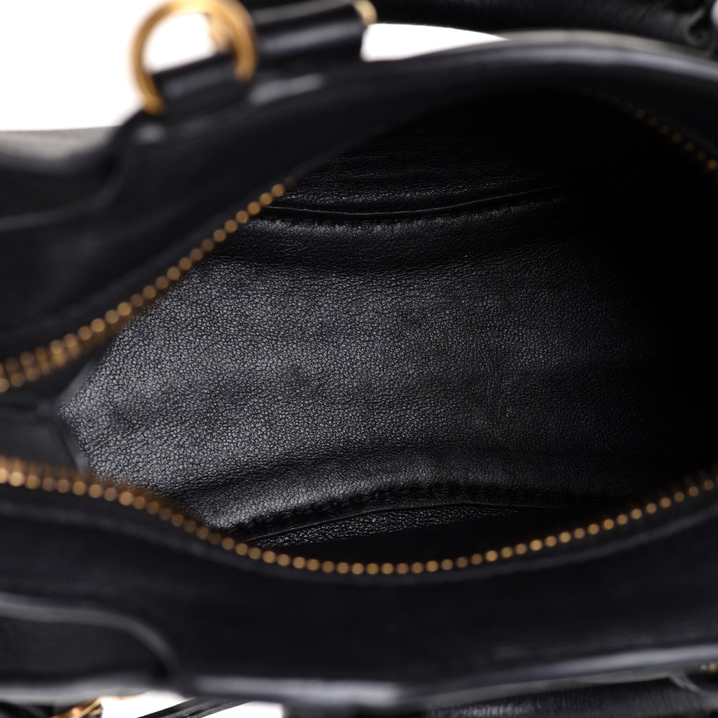 Smooth Calfskin Neo Classic Brass Hardware Nano City Crossbody Black