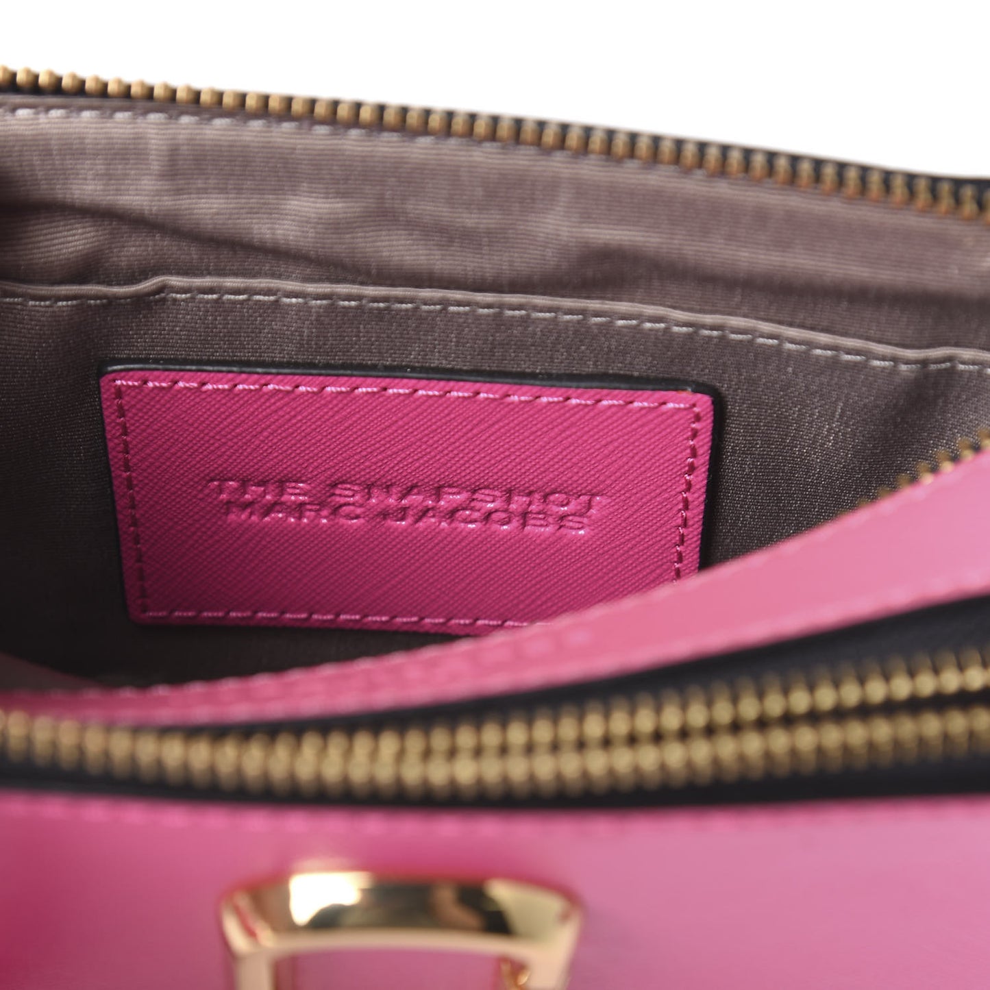 Saffiano Small Snapshot Camera Bag Pink