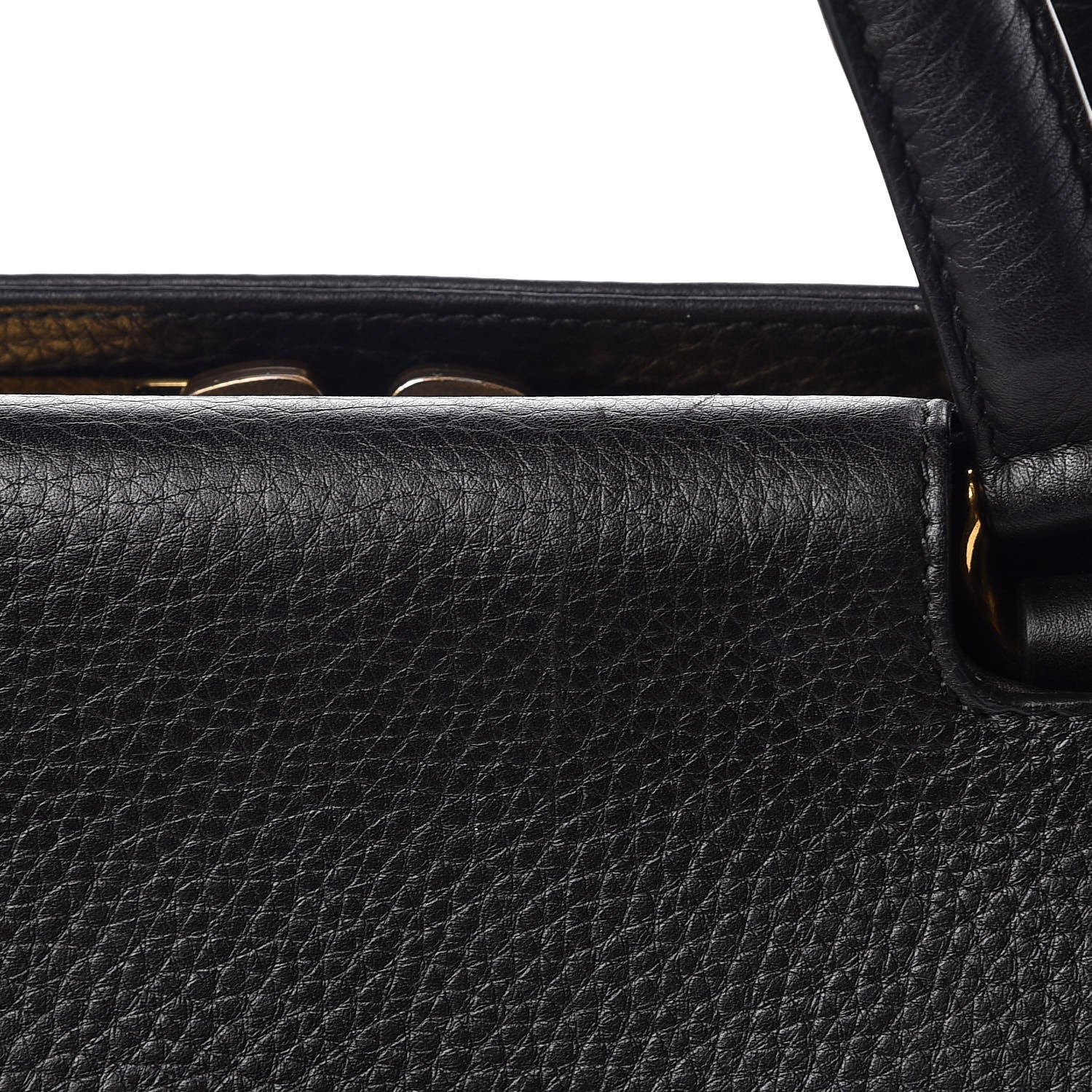 Gucci Pebbled Calfskin Medium 1973 Top Handle Satchel Black 16 of 16
