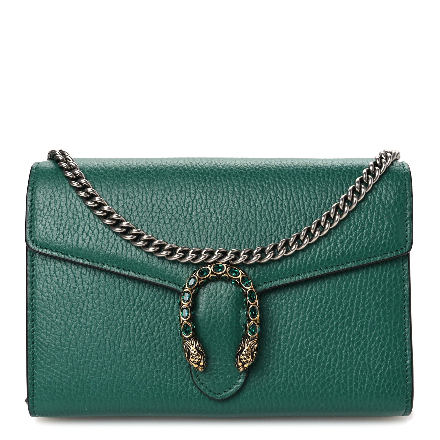 Calfskin Mini Dionysus Chain Wallet Emerald