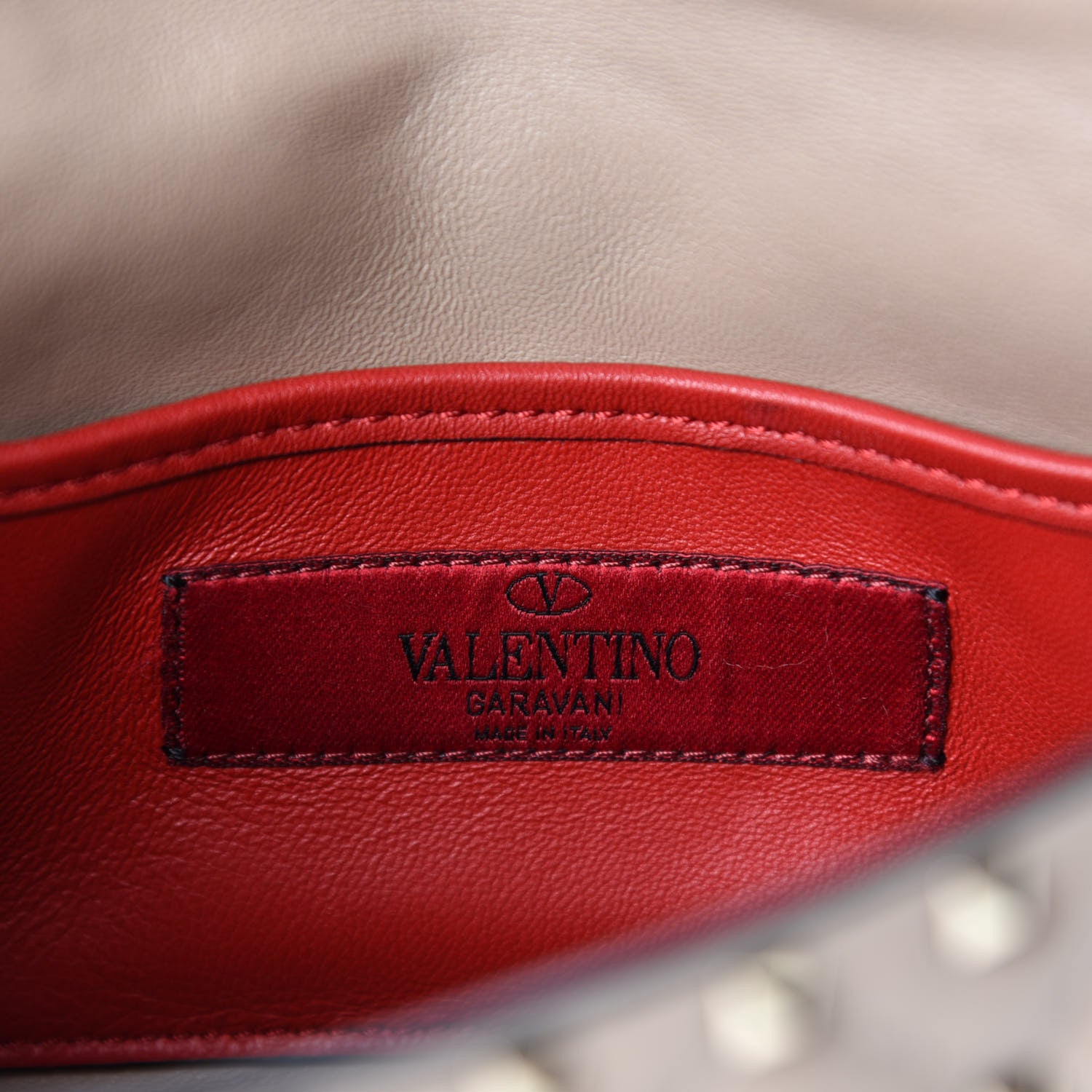 Valentino Garavani Nappa Small Rockstud Spike Shoulder Bag Poudre 9 of 10
