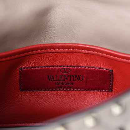Valentino Garavani Nappa Small Rockstud Spike Shoulder Bag Poudre 9 of 10