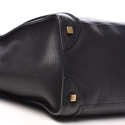 Celine Drummed Calfskin Mini Luggage Black 9 of 11