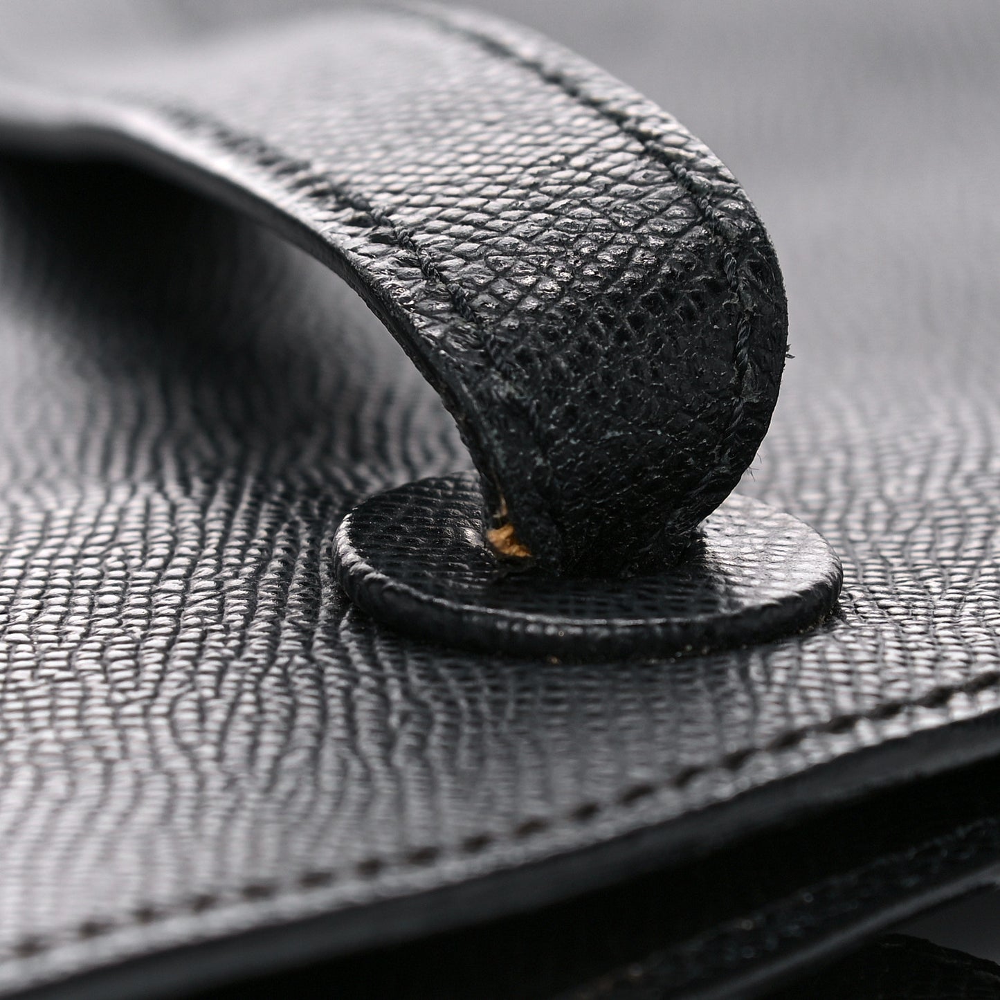 Grained Calfskin Shopping Tote Black