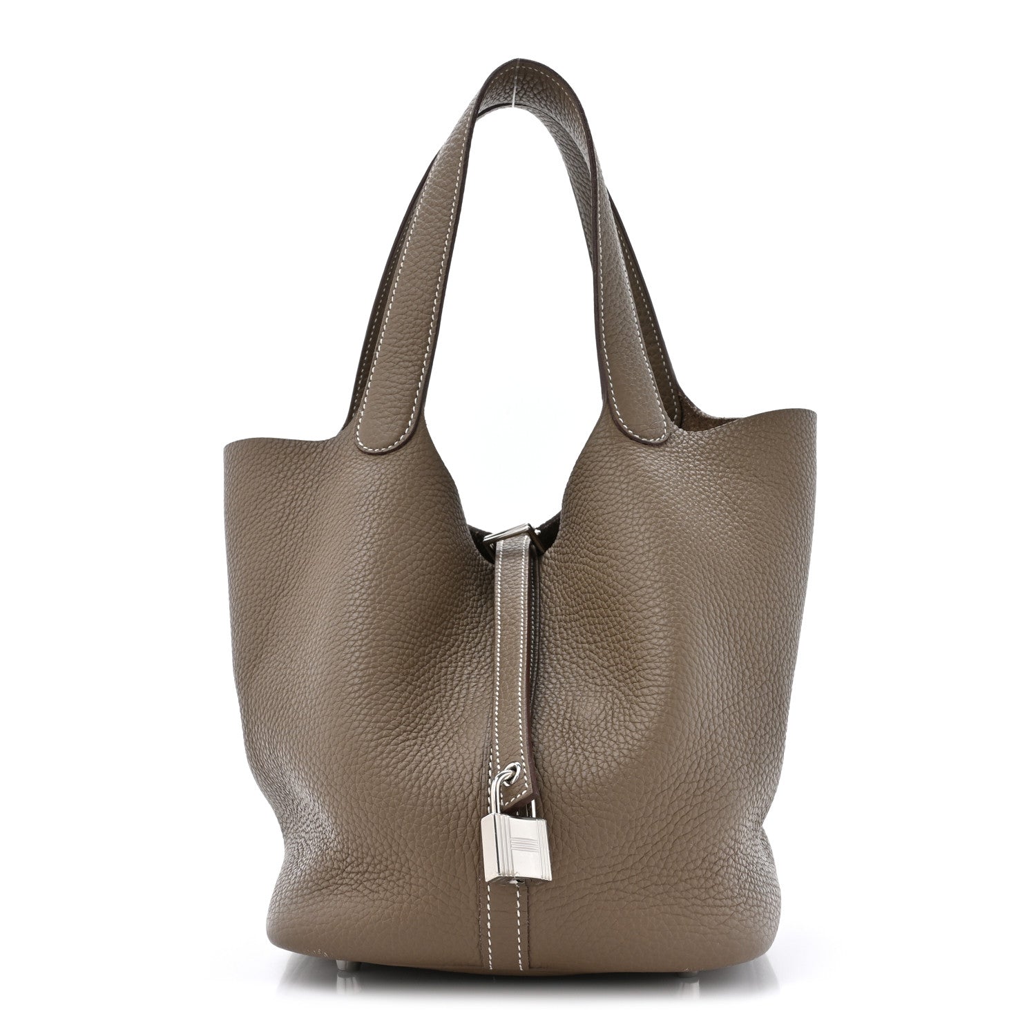 Hermes Taurillon Clemence Picotin Lock 22 MM Etoupe 1 of 15