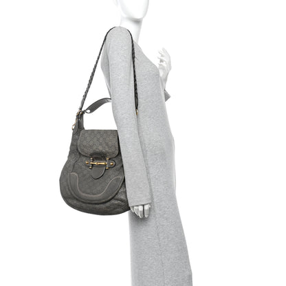 Gucci Guccissima Large New Pelham Satchel Grey 2 of 10