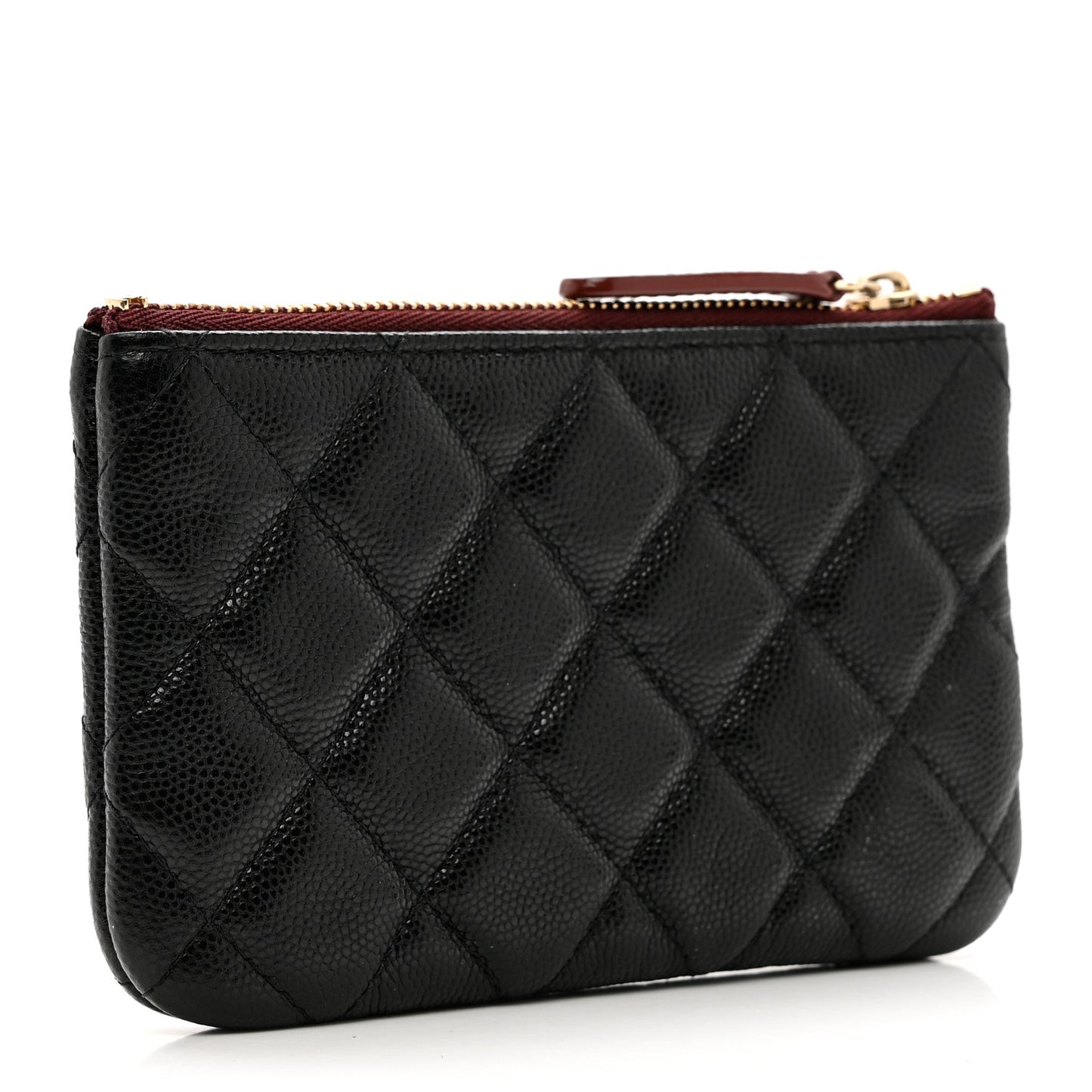 Caviar Quilted Small Pouch Black