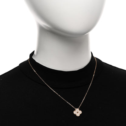 Van Cleef & Arpels 18K Rose Gold Diamond Vintage Alhambra Pendant Necklace 2 of 5