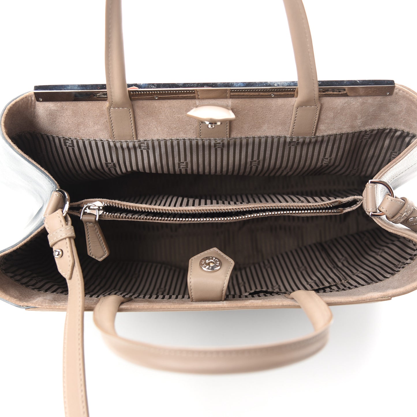 Calfskin Colorblock Regular 2Jours Tote Multicolor