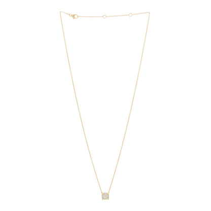 David Yurman 18K Yellow Gold Diamond 7mm Petite Chatelaine Pave Pendant Necklace 3 of 4