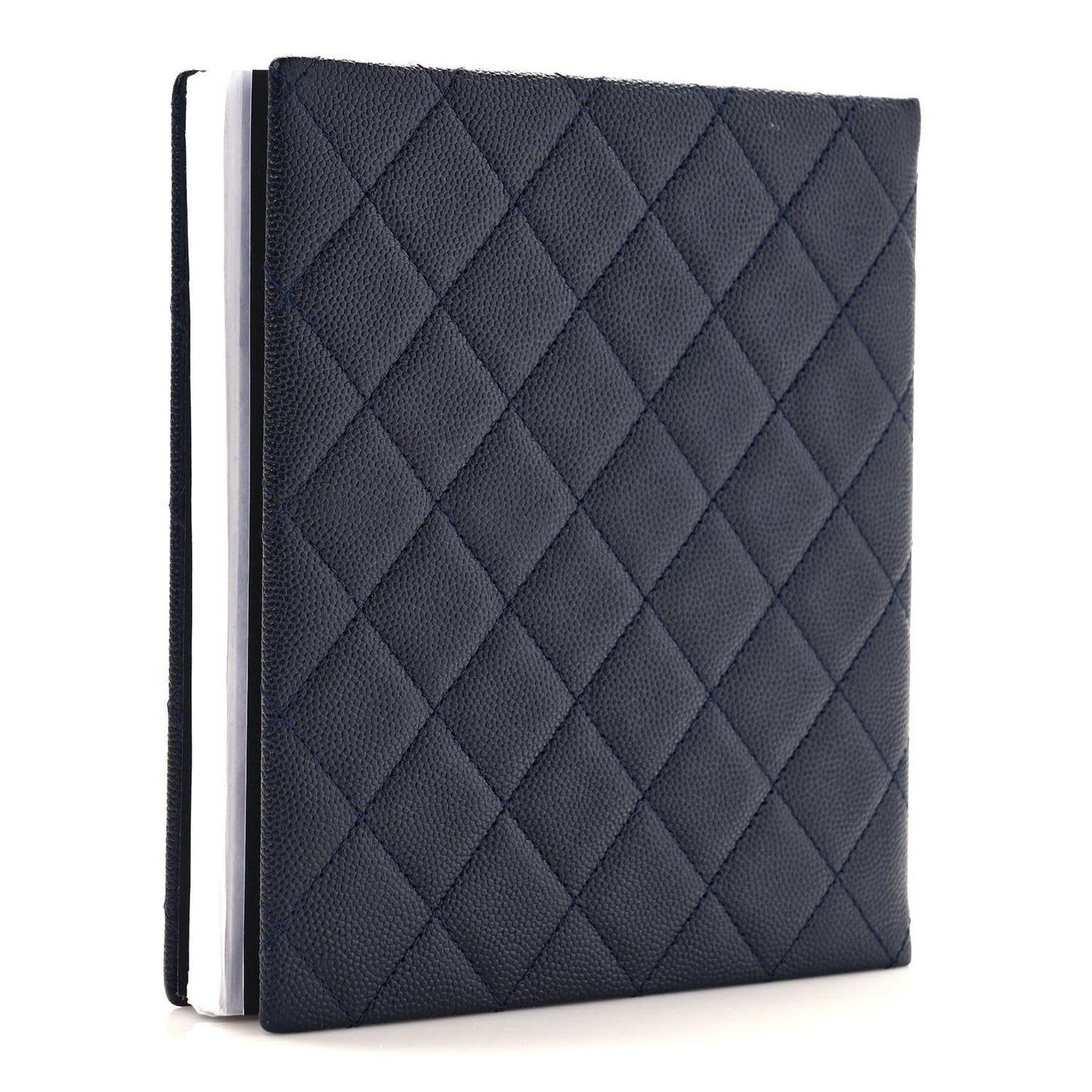Caviar Quilted Notebook Navy Blue