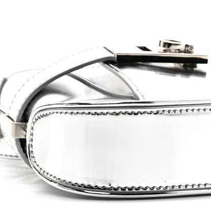 Salvatore Ferragamo Metallic Calfskin Mini Gancini Arch Hobo Argento 8 of 9