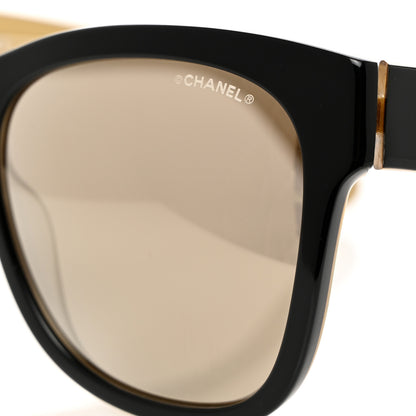 Chanel Acetate Mirrored Runway Square Sunglasses 5380 Black Gold 7 of 8