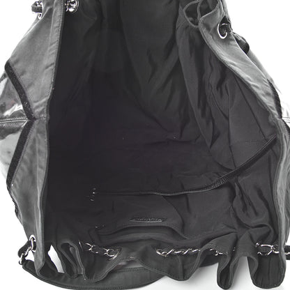 Chanel Vinyl Large Stretch Spirit Cabas Black 5 of 19
