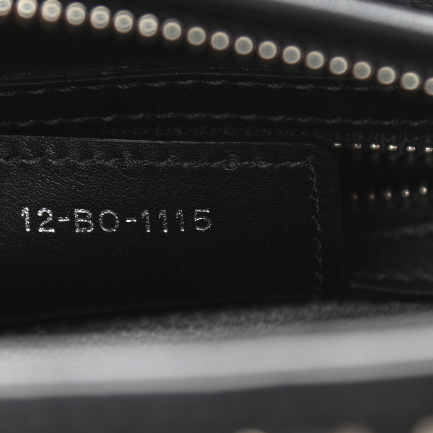 Calfskin Studded Medium Lady Dior Black