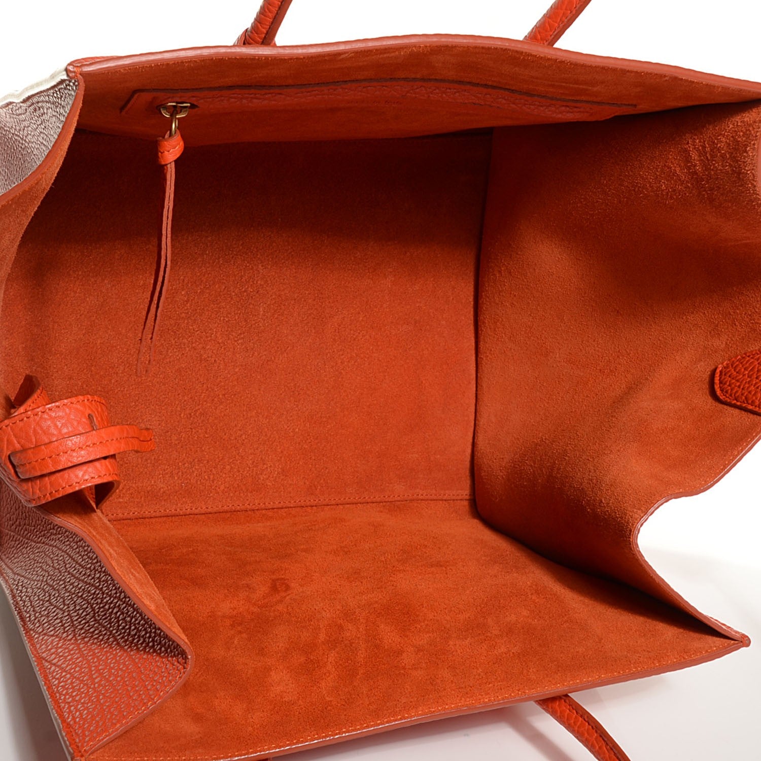 Celine Bullhide Calfskin Medium Phantom Luggage Burnt Orange 14 of 16