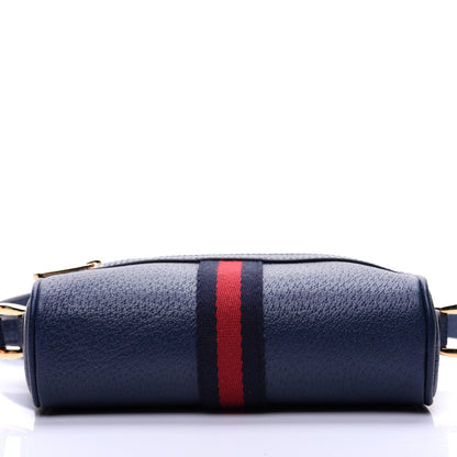 Gucci Textured Calfskin Web Mini Ophidia Shoulder Bag Blue Agata 10 of 12
