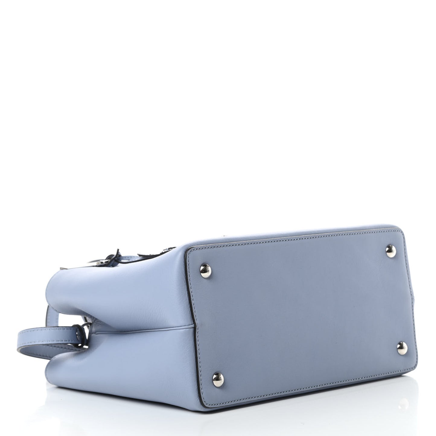 Vitello Dolce Century Petite 2Jours Tote Azzurro Sky Cuoio