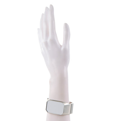 Chanel Metal CC Mirror Cuff Silver 2 of 5