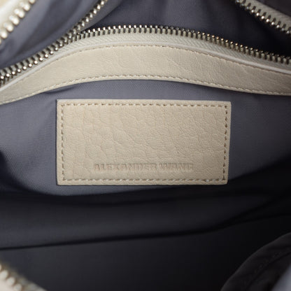 Alexander Wang Pebbled Lambskin Pony Hair Rocco White Rhodium Hardware 6 of 8