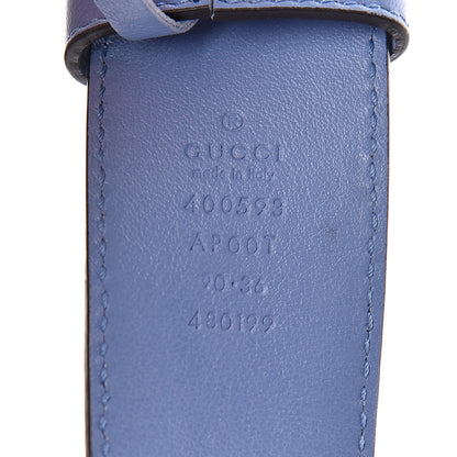 Gucci Calfskin Double G 40mm Belt 90 36 Clear Sky Blue 4 of 6