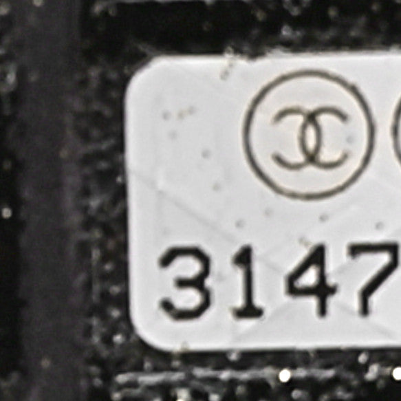 Glazed Goatskin Quilted Small Box With Chain Black