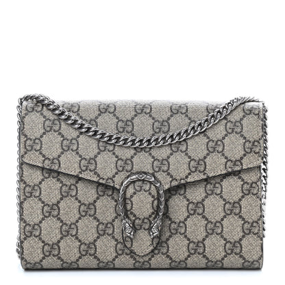 Gucci GG Supreme Monogram Mini Dionysus Chain Wallet Beige Taupe 1 of 9