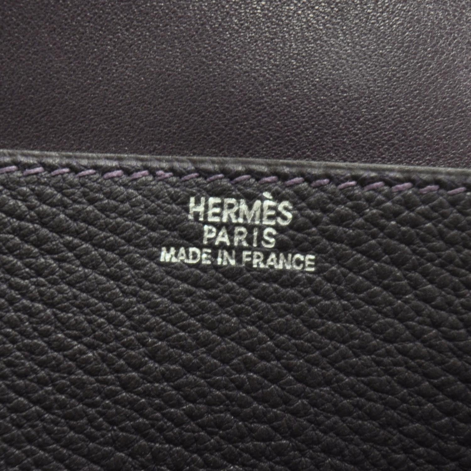 Hermes Togo Dogon Wallet Waist Pouch Raisin Purple 7 of 8