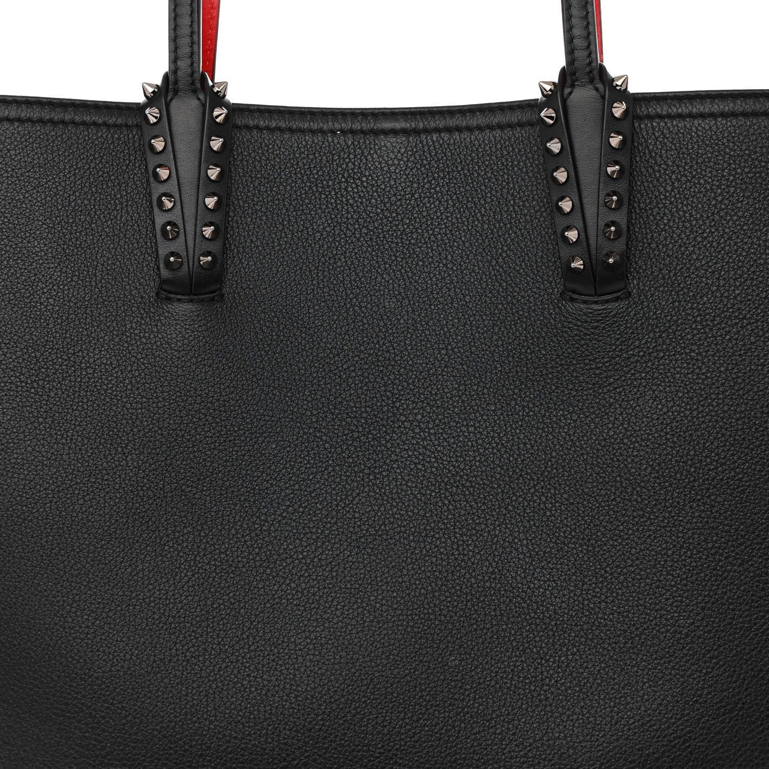 Christian Louboutin Calfskin Empire Spikes Large East West Cabata Tote Black 9 of 14