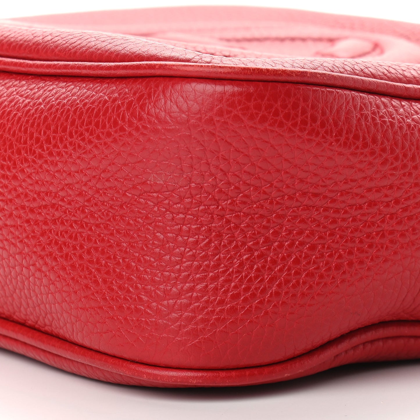 Pebbled Calfskin Small Soho Disco Bag Tabasco Red