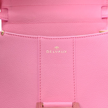 Delvaux Grained Calfskin Mini Brillant Satchel Flamingo 6 of 9