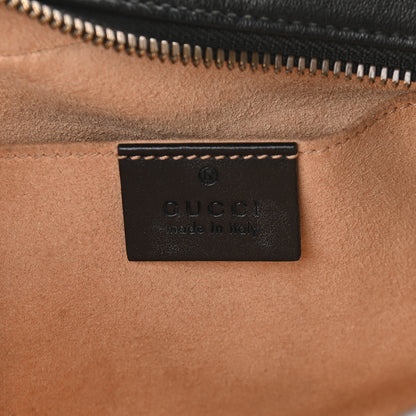 Gucci Calfskin Matelasse Small GG Marmont Chain Shoulder Bag Black 6 of 9