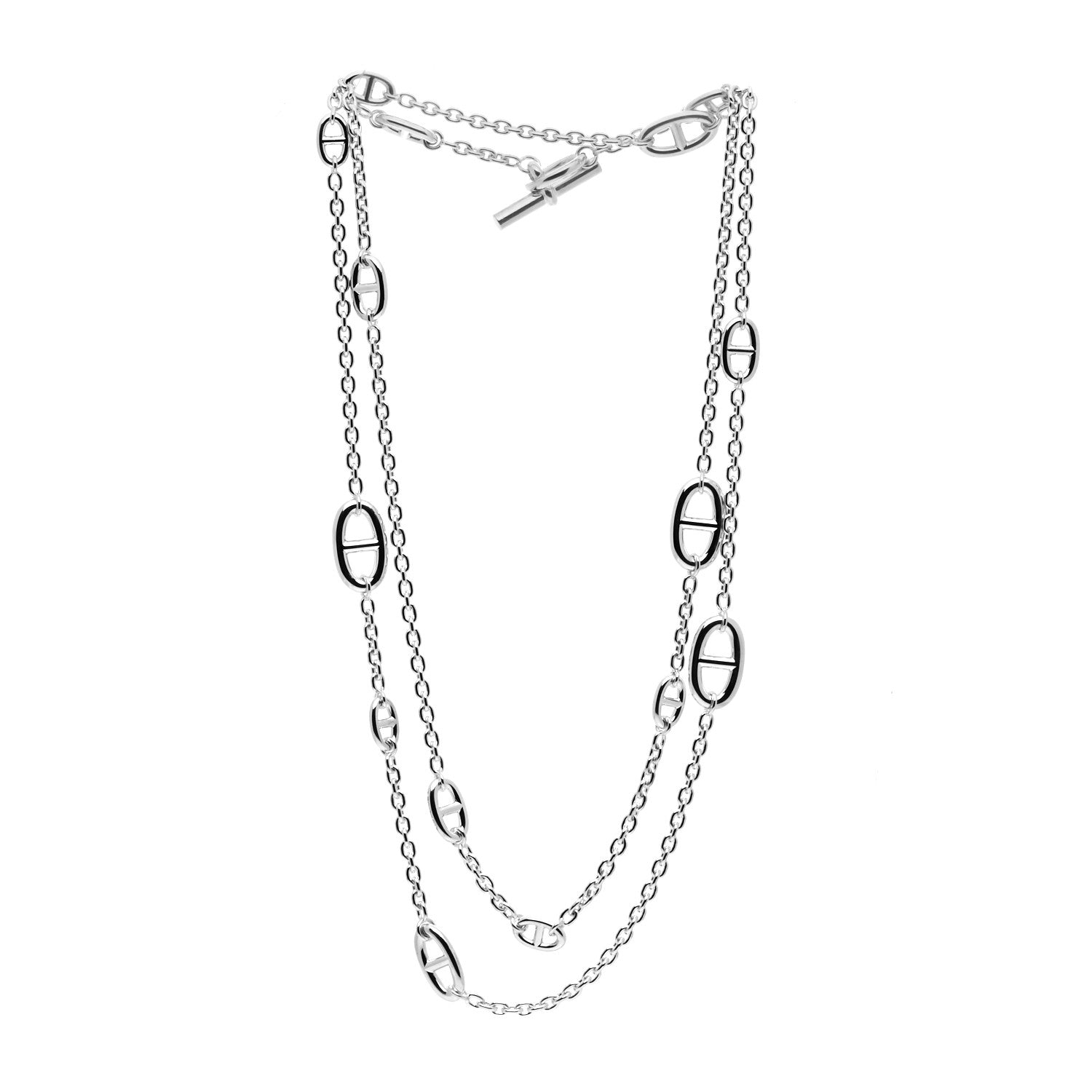 Hermes Sterling Silver Farandole Necklace 120 3 of 6