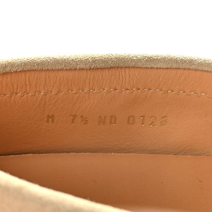 Louis Vuitton Suede Calfskin LV Porto Vecchio Moccasin Loafers 7.5 Beige 6 of 9